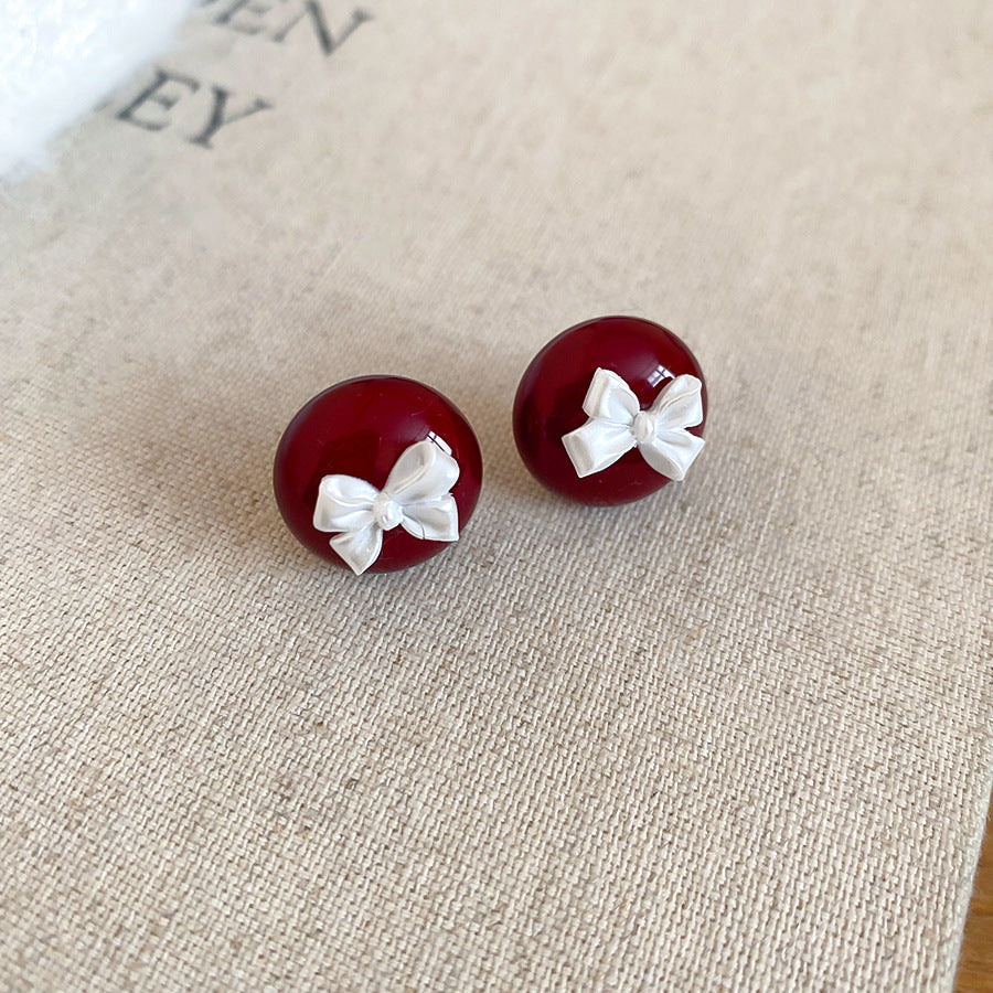 A2廠 韓國韓版壓克力圓蝴蝶結銀針耳環 批發 折扣@洽客服 25.12.W3「HE29351」