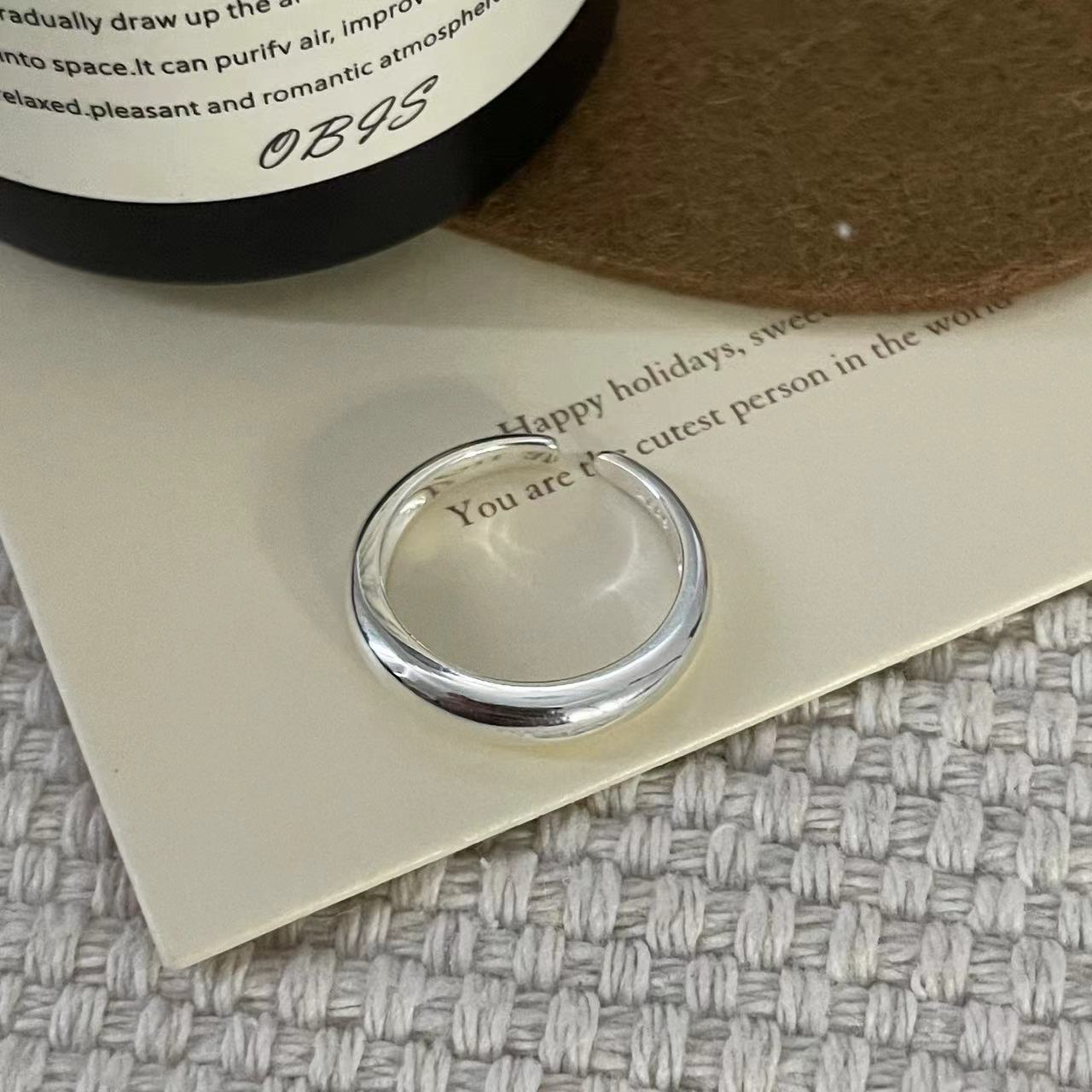 C2廠 韓國韓版泥鰍背素圈S925純銀戒指 批發 折扣@洽客服 26.01.W1「SR1451」