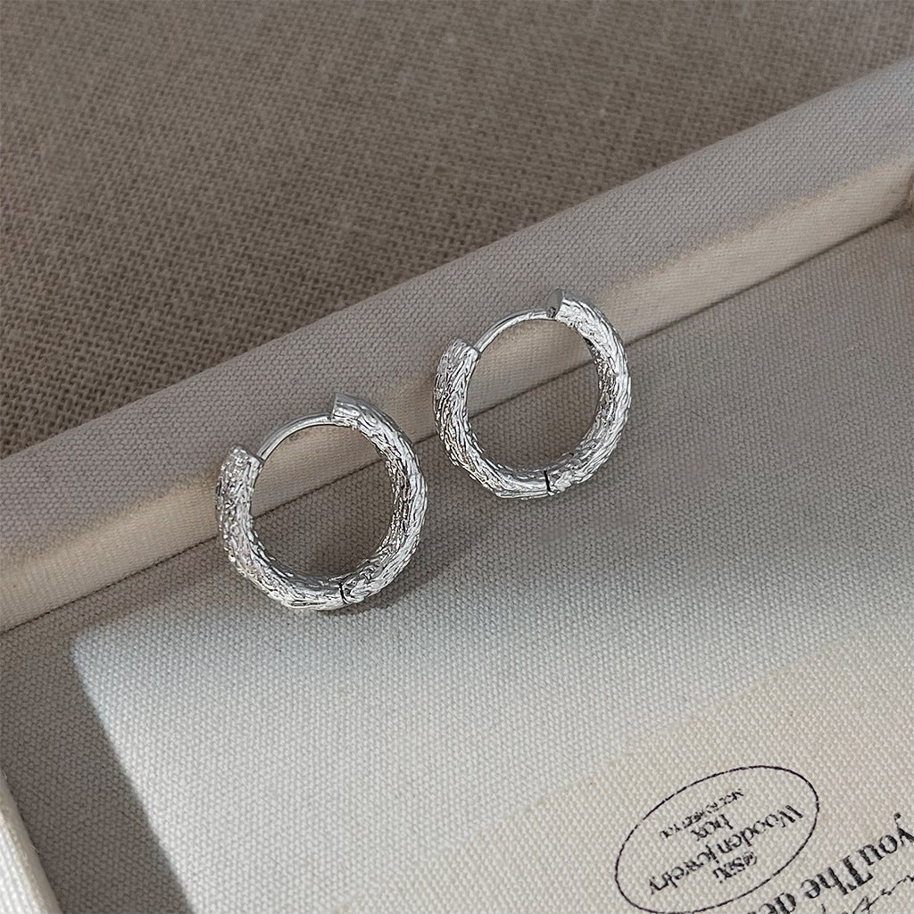 A廠 日韓款 幾何肌理感液態銀針耳環 批發 折扣@洽客服 25.10.W5「4978」