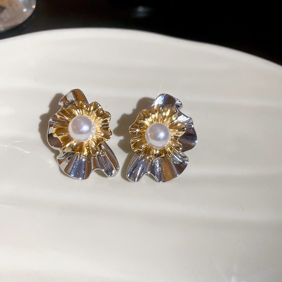 A2廠 韓國韓版多層花朵珍珠銀針耳環 批發 折扣@洽客服 25.11.W2「HE29156」