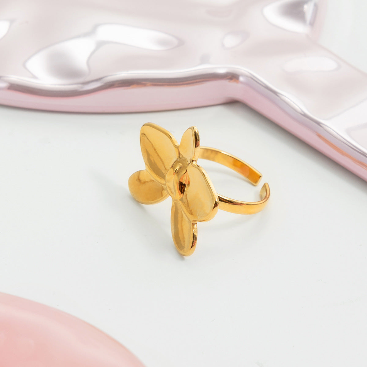 B廠 歐美款 ARIA 鈦鋼鍍18K金戒指 批發 折扣@洽客服 25.12.W1「JDR0209017」