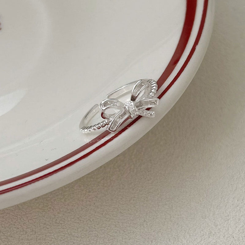 C3廠 韓國韓版鑲嵌蝴蝶結S925純銀戒指 批發 折扣@洽客服 25.11.W1「jz116 jz117」