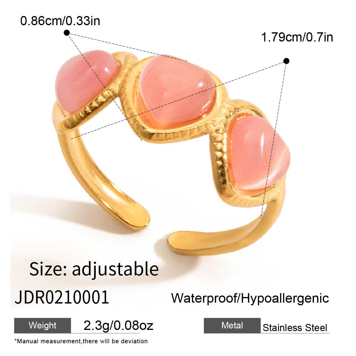 B廠 歐美款ESTHER 鈦鋼鍍18K金戒指 批發 折扣@洽客服 25.12.W3「JDR0210001,JDR0302004-PK,JDR0306055-PS」