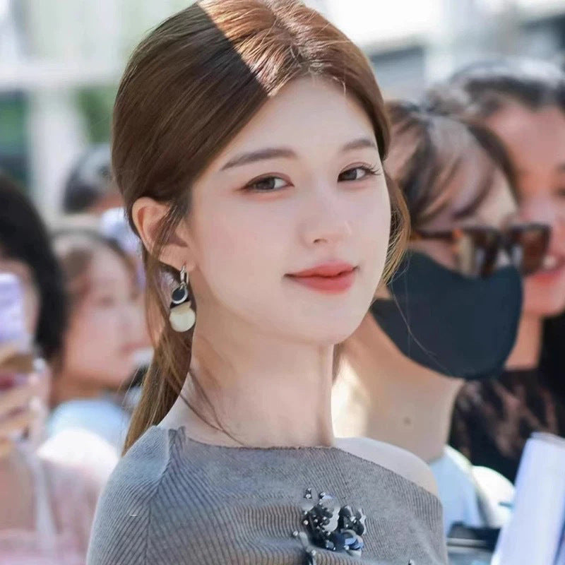 A2廠 日韓款壓克力幾何圓形銀針耳環 批發 折扣@洽客服 25.11.W4「HE28916」