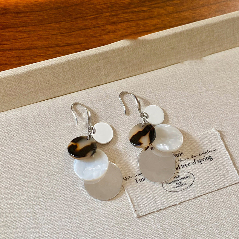 A2廠 日韓款壓克力幾何圓形銀針耳環 批發 折扣@洽客服 25.11.W4「HE28916」