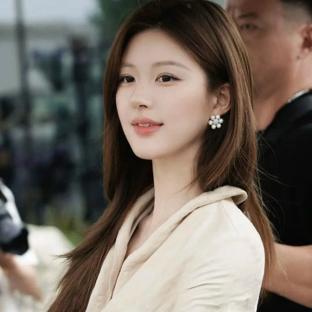 A2廠 韓國韓版鋯石花朵珍珠銀針耳環 批發 折扣@洽客服 25.11.W2「WE5076」