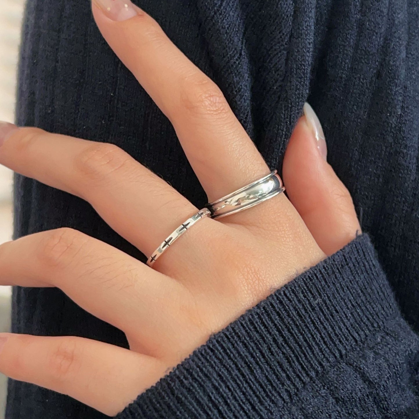 C3廠 韓國韓版幾何滿天星S925純銀戒指 批發 折扣@洽客服 25.11.W1「hjz296 hjz295」