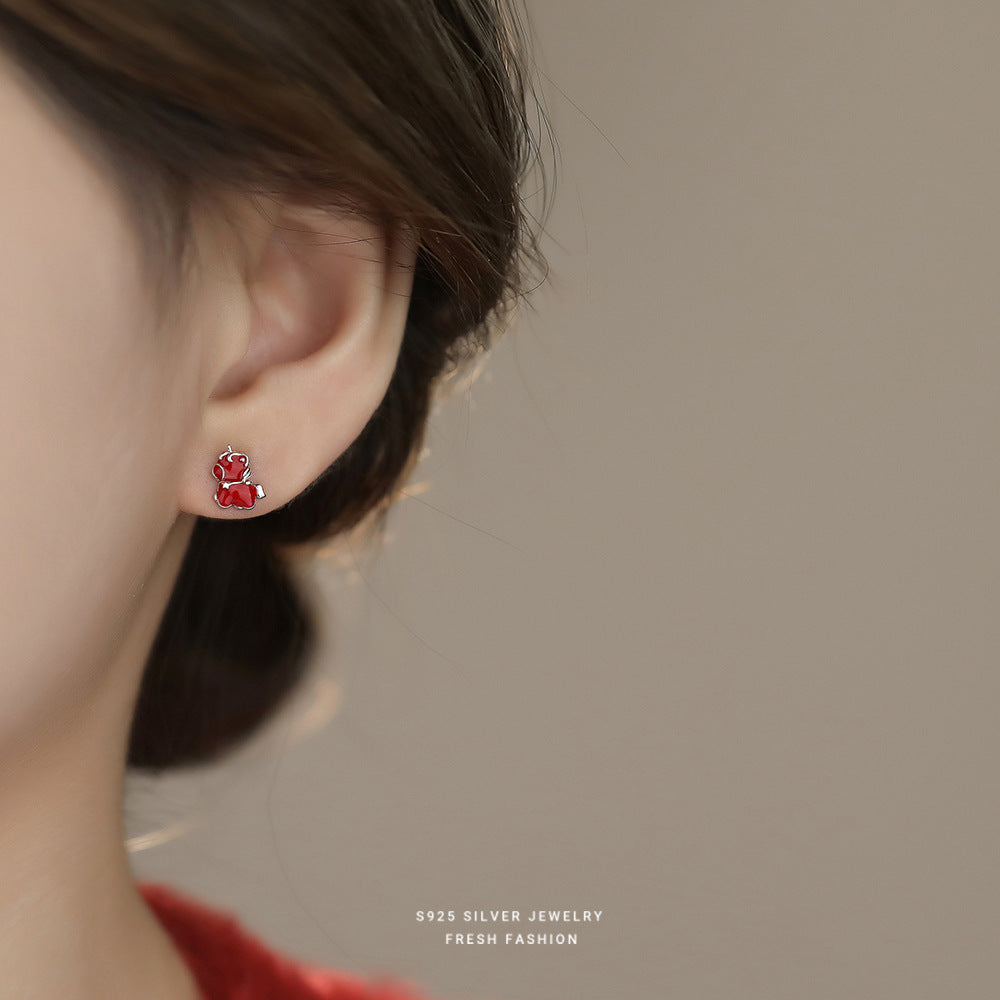 C廠 S925純銀｜ 小紅馬耳環 批發 折扣@洽客服 26.01.W2「YE0235」