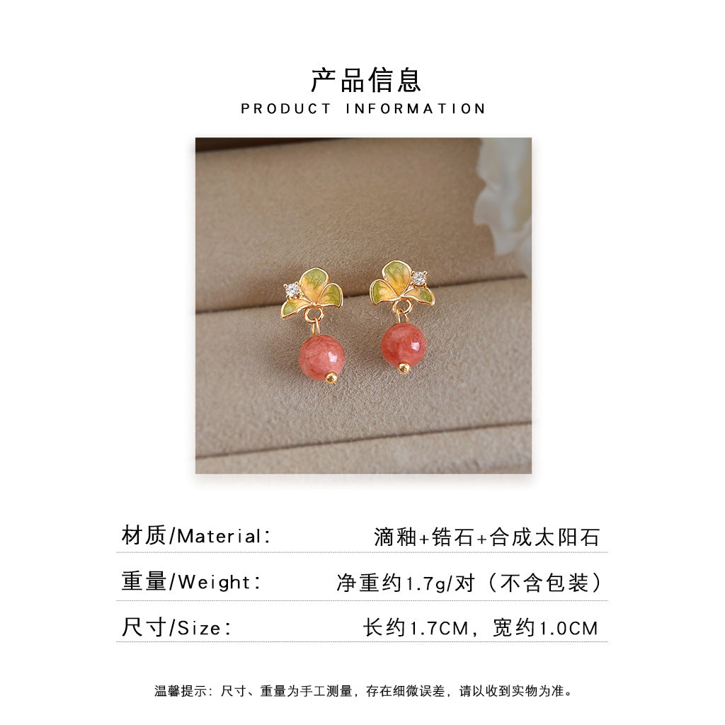 A廠 日韓款 琺瑯滴釉花耳環批發 折扣@洽客服 26.07.W1「7554」