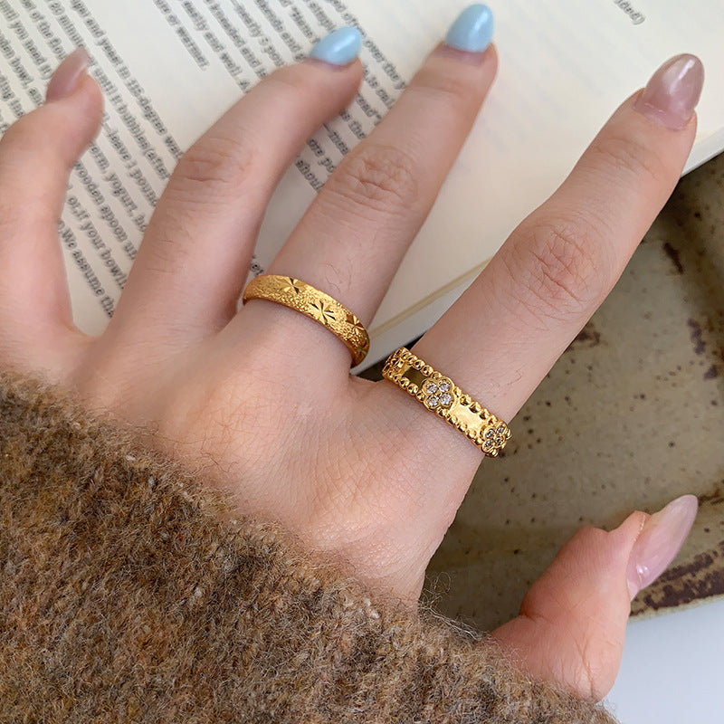 A2廠 韓國韓版鋯石花朵電鍍24K真金戒指 批發 折扣@洽客服 25.12.W2「WR519 WR521」