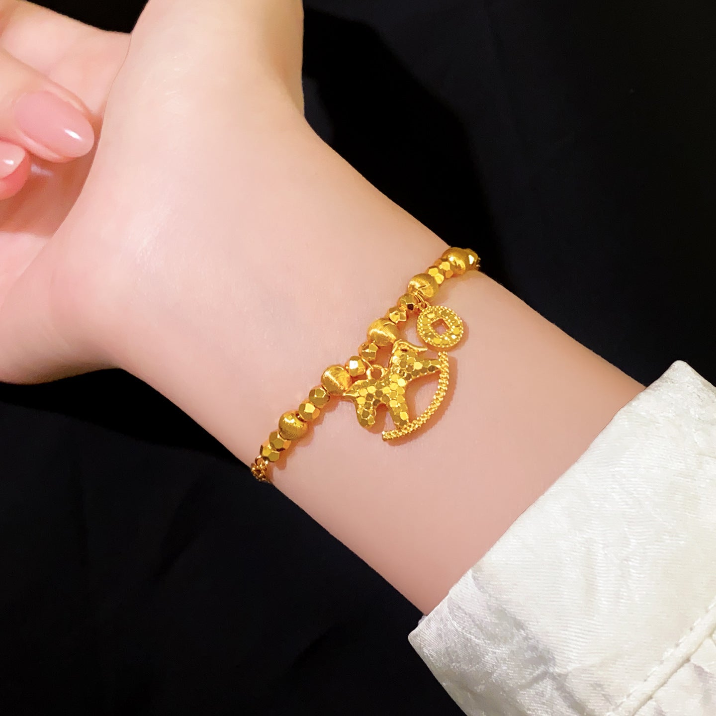 A2廠 韓國韓版馬上有錢電鍍24k真金手鍊｜項鍊 ｜銀針耳環 批發 折扣@洽客服 25.12.W1「WB1859」