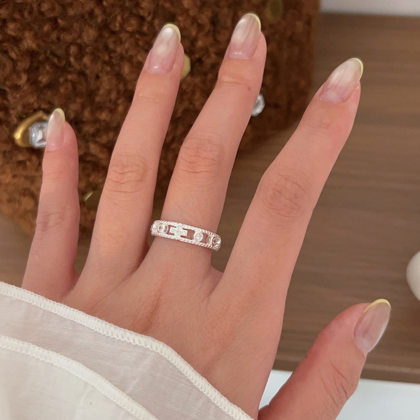 C3廠 韓國韓版閃鑽十字架S925純銀戒指批發 折扣@洽客服 25.03.W2「jz112」