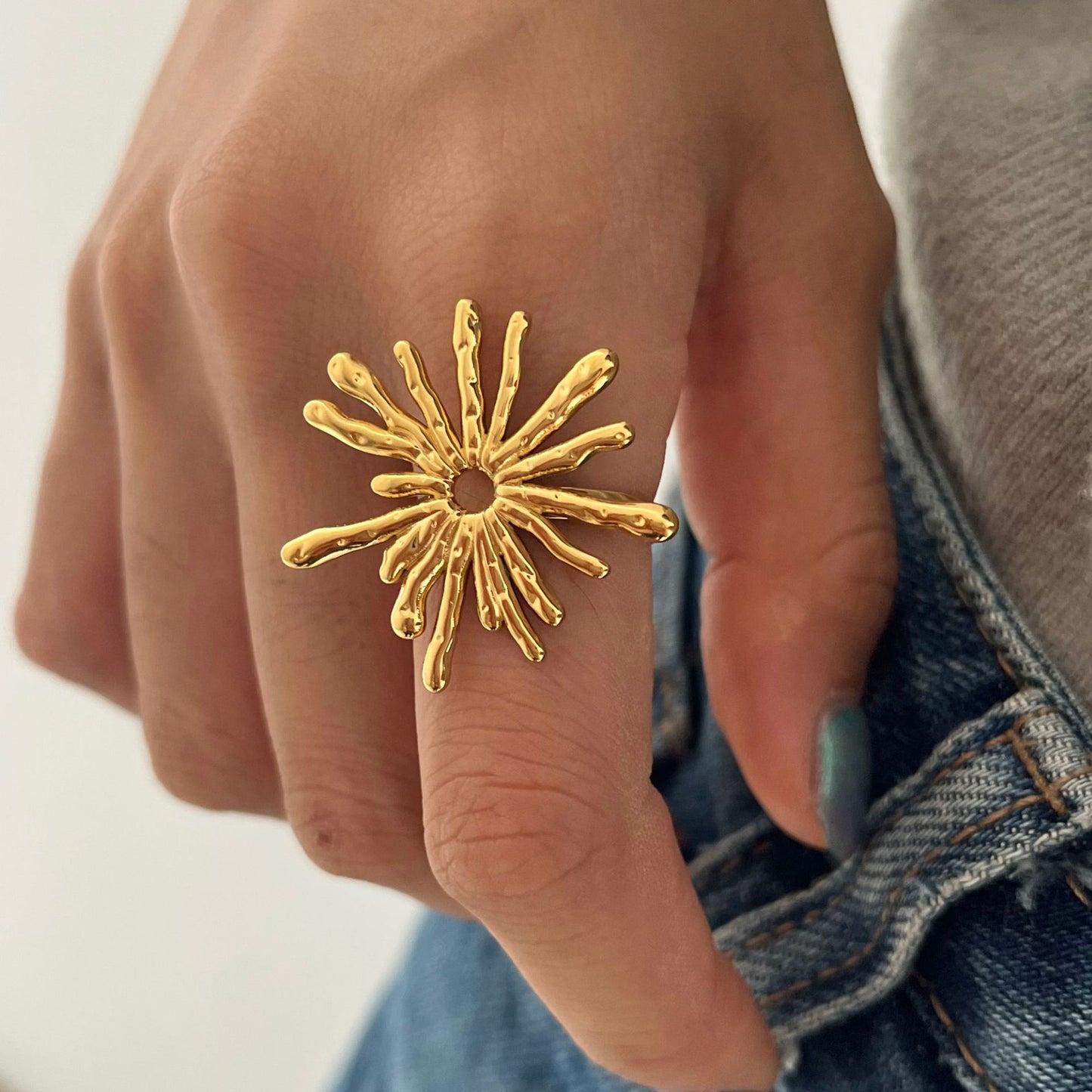 B廠 歐美款GABIE 鈦鋼鍍18K金戒指 批發 折扣@洽客服 25.12.W3 「DR0110009」