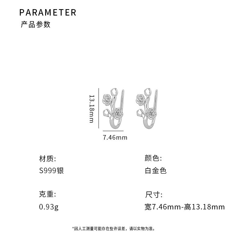 C廠 韓系優雅梅花S999足銀耳環「YC10193E」24.09.W1 批發折扣@洽客服