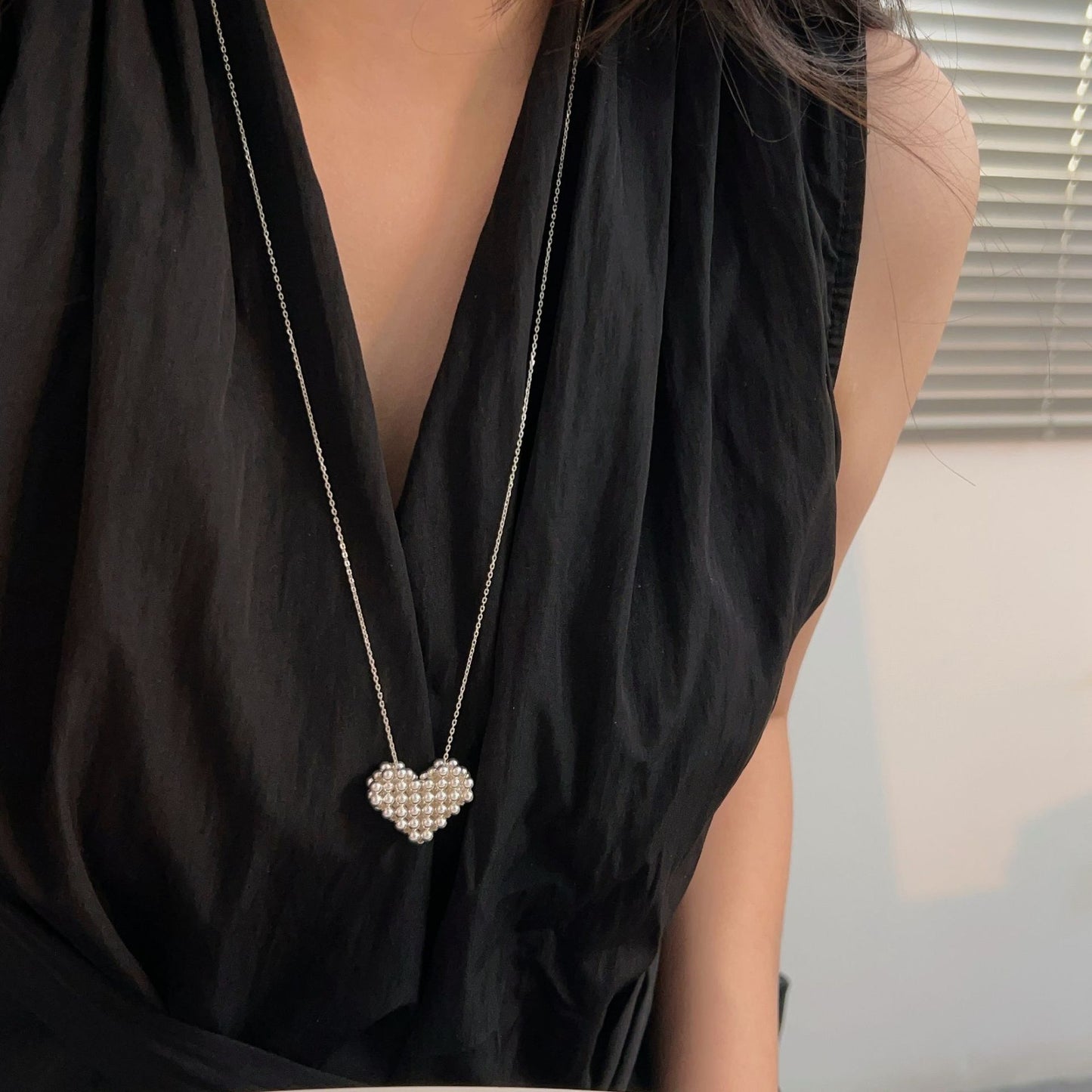 C3廠 韓版重工編製愛心S925純銀項鍊 批發 折扣@洽客服 25/11.W4「HXL365」