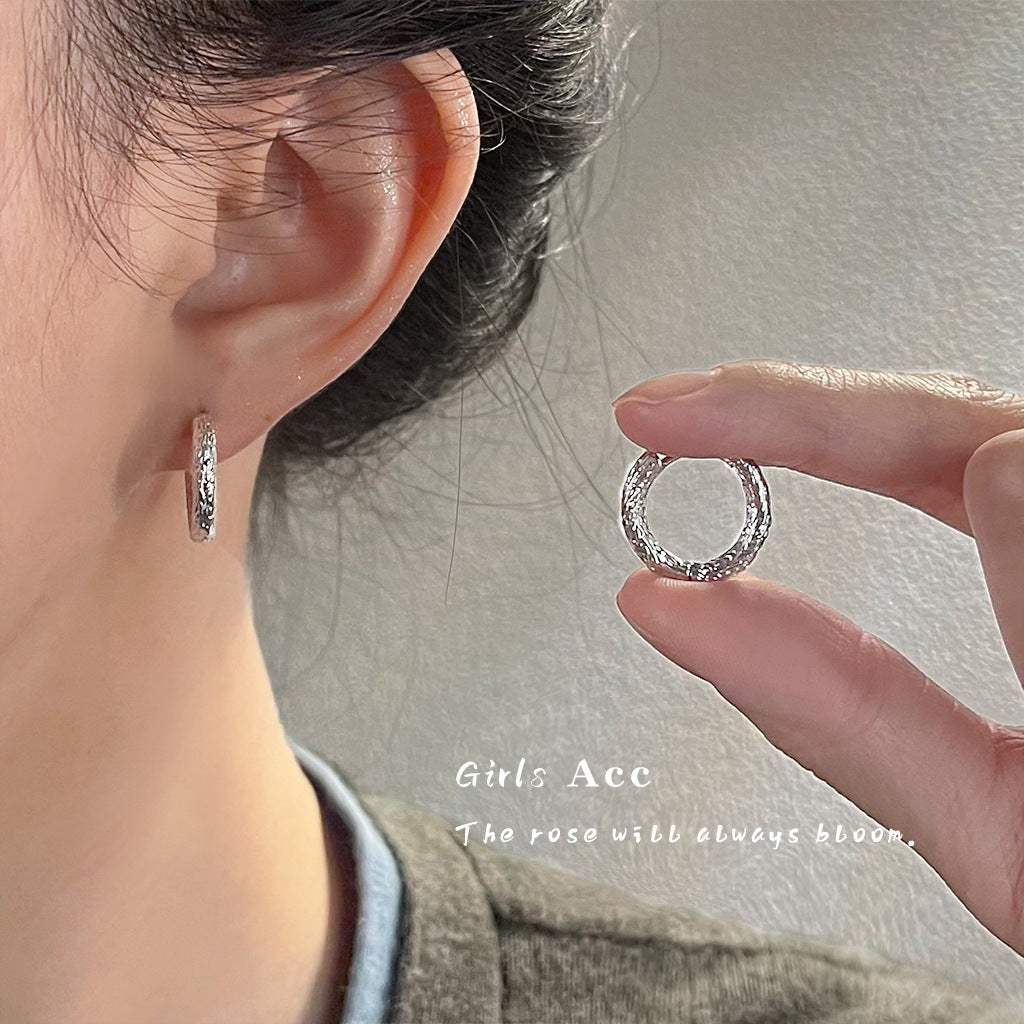 A廠 日韓款 幾何肌理感液態銀針耳環 批發 折扣@洽客服 25.10.W5「4978」