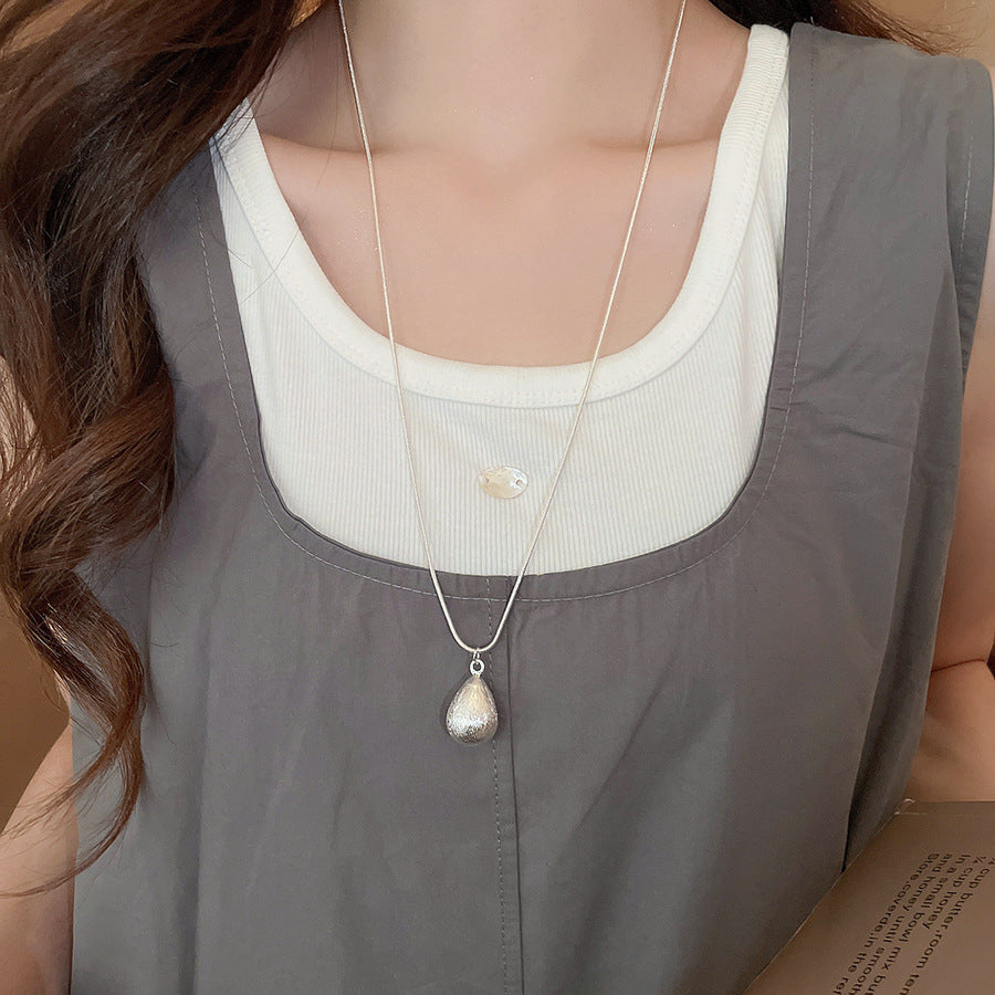 A2廠 韓國韓版拉絲愛心水滴形吊墜項鍊 批發 折扣@洽客服 25.10.W3「WN1642」