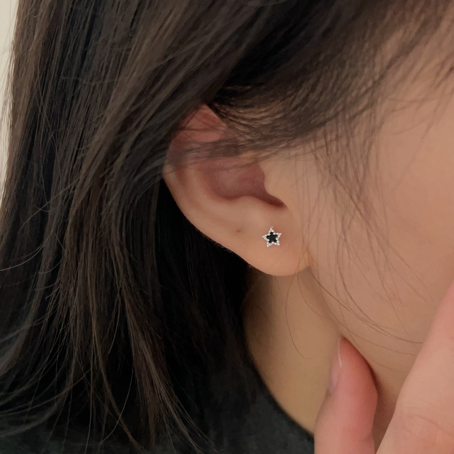 C3廠 韓國韓版五角星滴膠S925純銀耳環 批發 折扣@洽客服 25.10.W5「ES135」