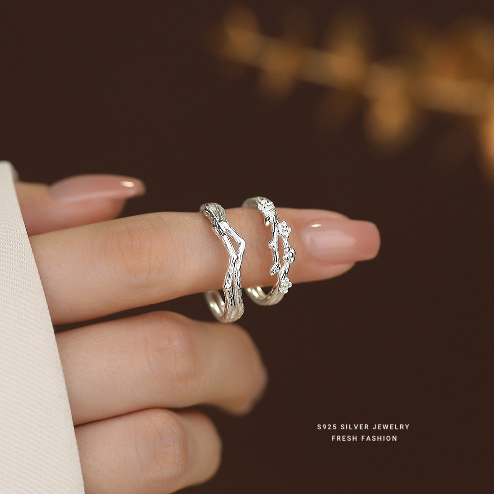 C廠 韓國韓版繁花情侶戒指 批發 折扣@洽客服 24.11.W2S925純銀對戒「K2388 K2389」