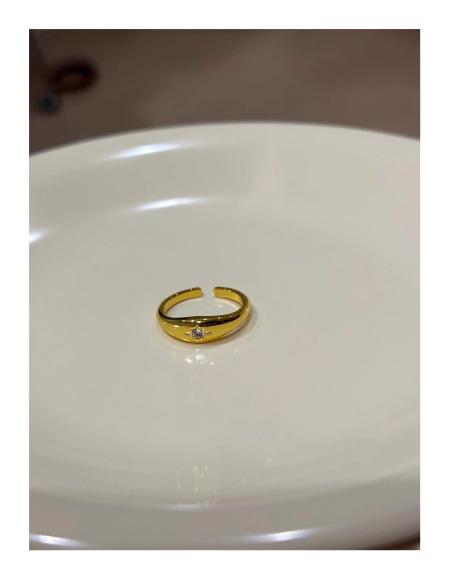 A2廠 韓國韓版鋯石光面幾何圓形開環戒指 批發 折扣@洽客服 25.11.W3「WR472」