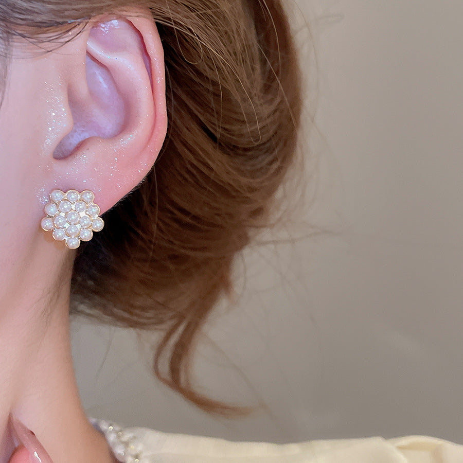 A2廠 韓國韓版幾何珍珠鋼針銀針耳環-6件套 批發 折扣@洽客服 25.12.W3「HE28499」