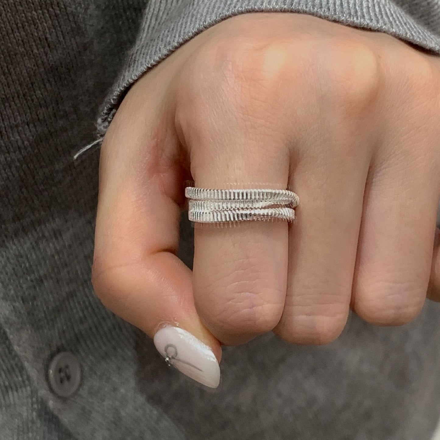 C2廠 韓國韓版復古編織紋理S925銀戒指 批發 折扣@洽客服 25.11.W1「SR1448」