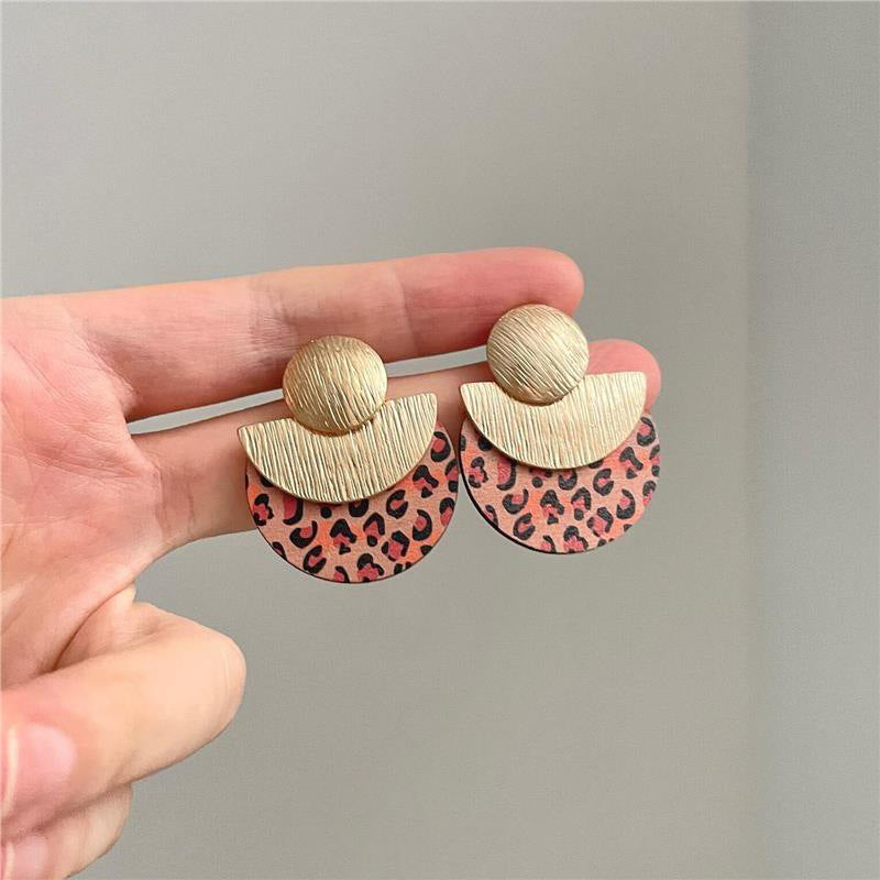 A2廠 韓國韓版民族風木頭幾何圓銀針耳環 批發 折扣@洽客服 25.10.W3「WE4768」