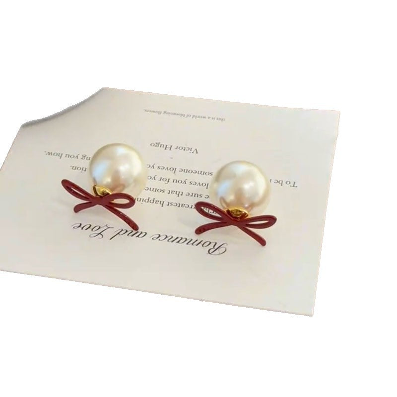 A2廠 韓國韓版蝴蝶結珍珠銀針耳環 批發 折扣@洽客服 25.11.W2「HE29148」