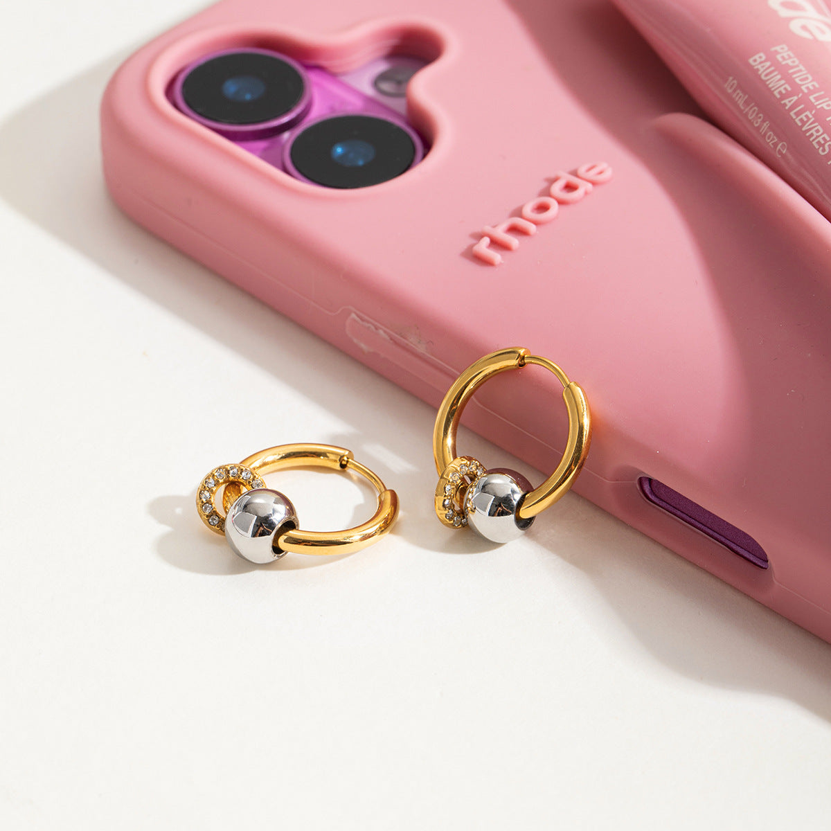 B廠 歐美款 NOVA 鈦鋼鍍18K金耳環 批發 折扣@洽客服 25.11.W2 「JDE0307047-PS」