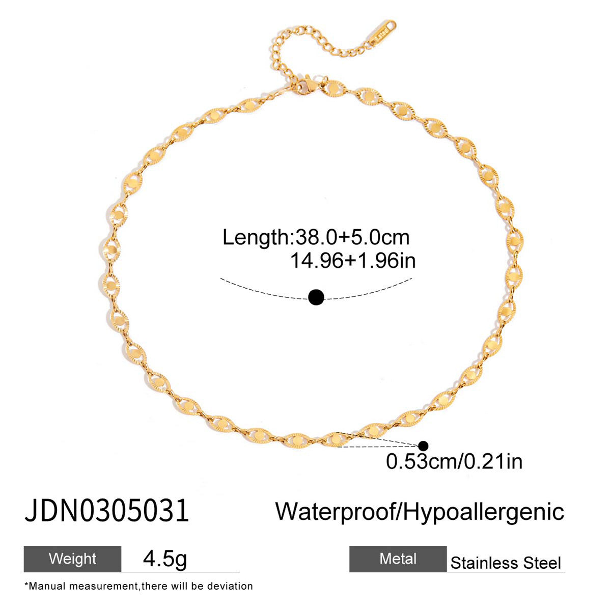 B廠 歐美款 虎眼石天然石玻璃水晶串珠 鈦鋼鍍18K金項鍊 批發 折扣@洽客服 25.10.W5「JDN0307008」