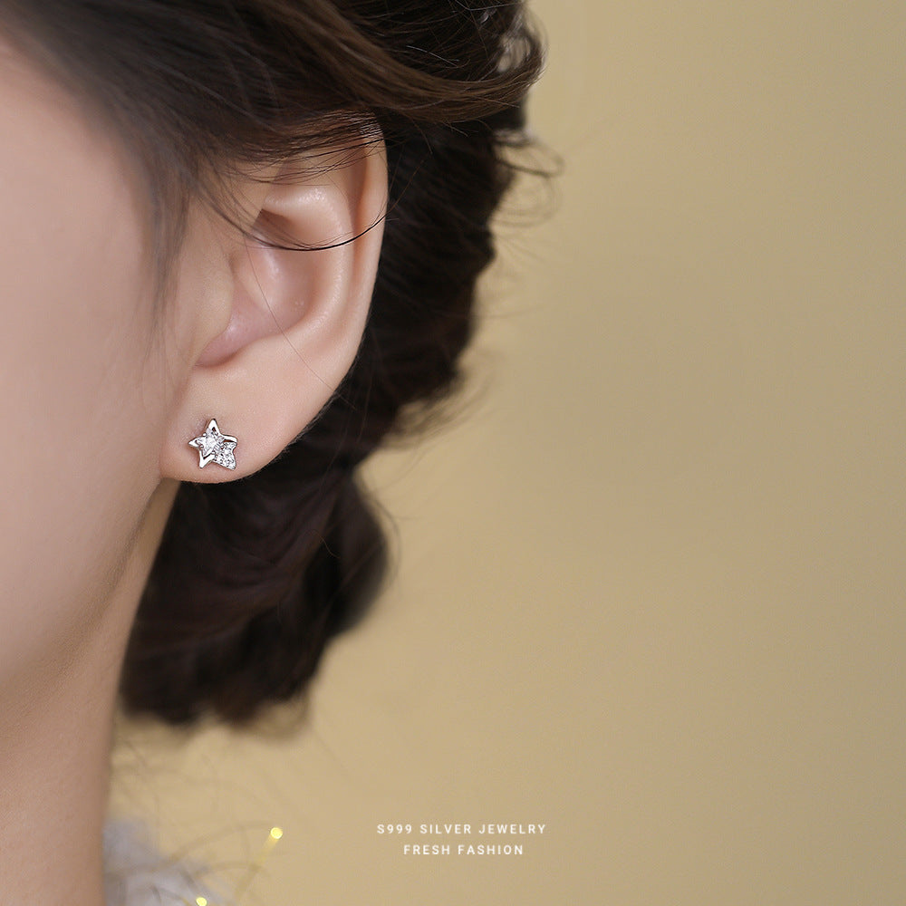C廠 韓國韓版小巧精緻星星S999足銀耳環 批發 折扣@洽客服 26.03.W1「E6244」