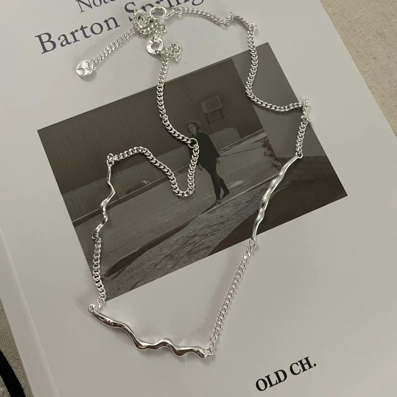 C2廠 韓國韓版波浪925純銀項鍊 批發 折扣@洽客服 25.11.W1「SN3348」