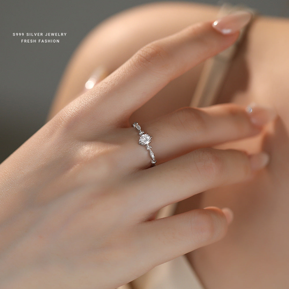 C廠 韓國韓版輕奢鋯石S999純銀戒指 批發 折扣@洽客服 25.11.26「F6396」