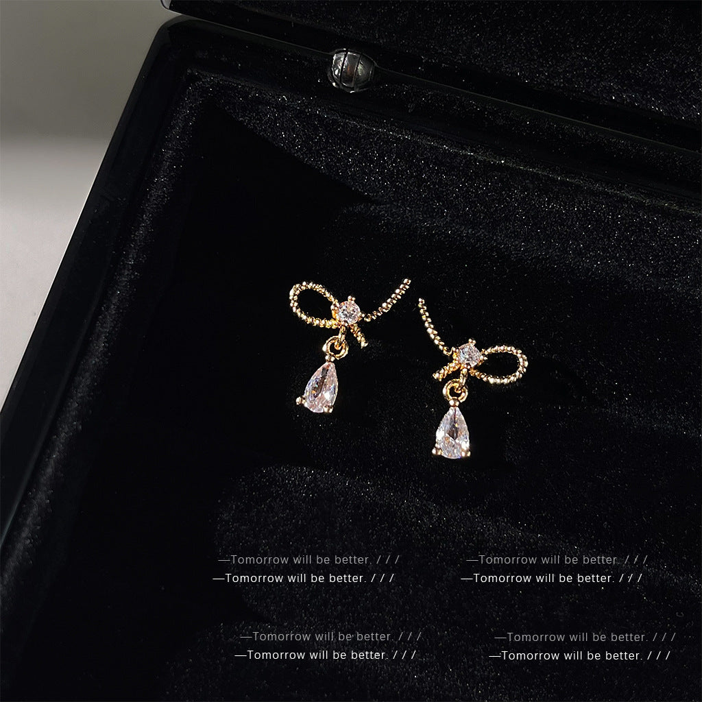 A廠 日韓款簡約小巧單邊蝴蝶結銀針耳環 批發 折扣@洽客服 25.11.W4「4826-4827」