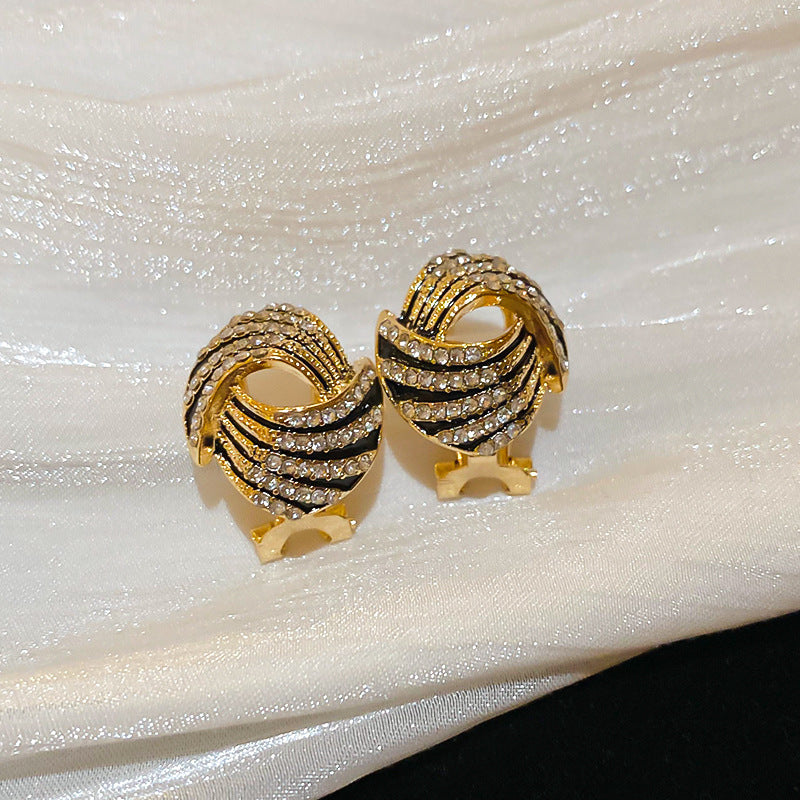 A2廠 韓國韓版復古鑲鑽不規則幾何形銀針耳環 批發 折扣@洽客服 25.11.W1「WE1887」