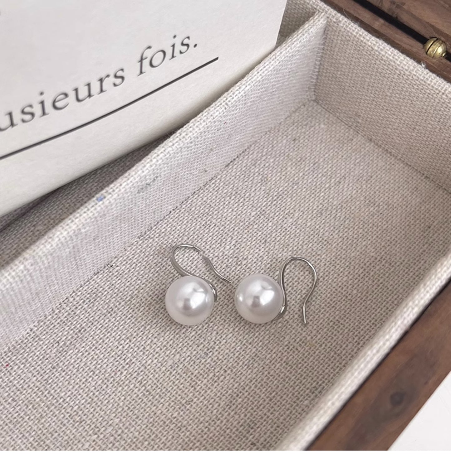 A2廠 韓國韓版灰色珍珠圓形銀針耳環 批發 折扣@洽客服 25.11.W2「HE29106--2」