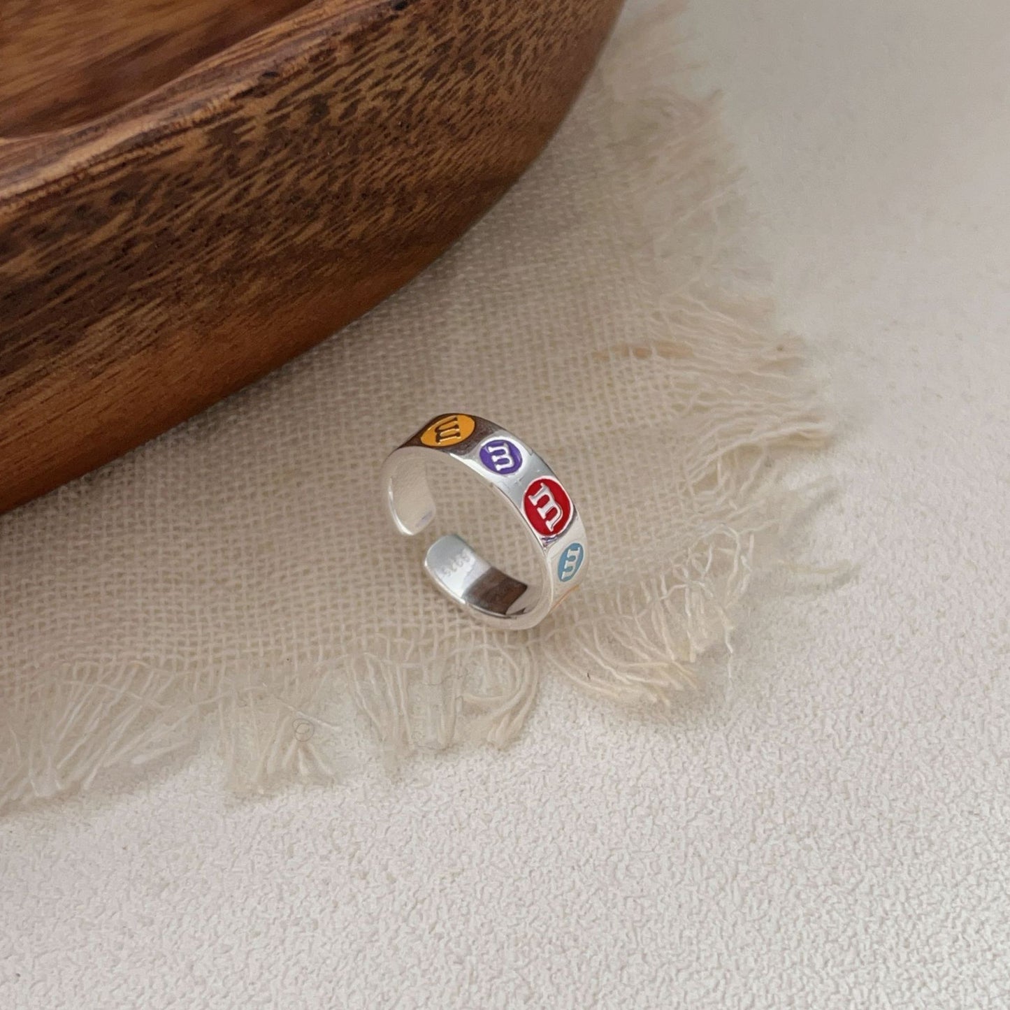 C3廠 韓國韓版彩虹M豆S925純銀戒指 批發 折扣@洽客服 25.11.W1「jz118」