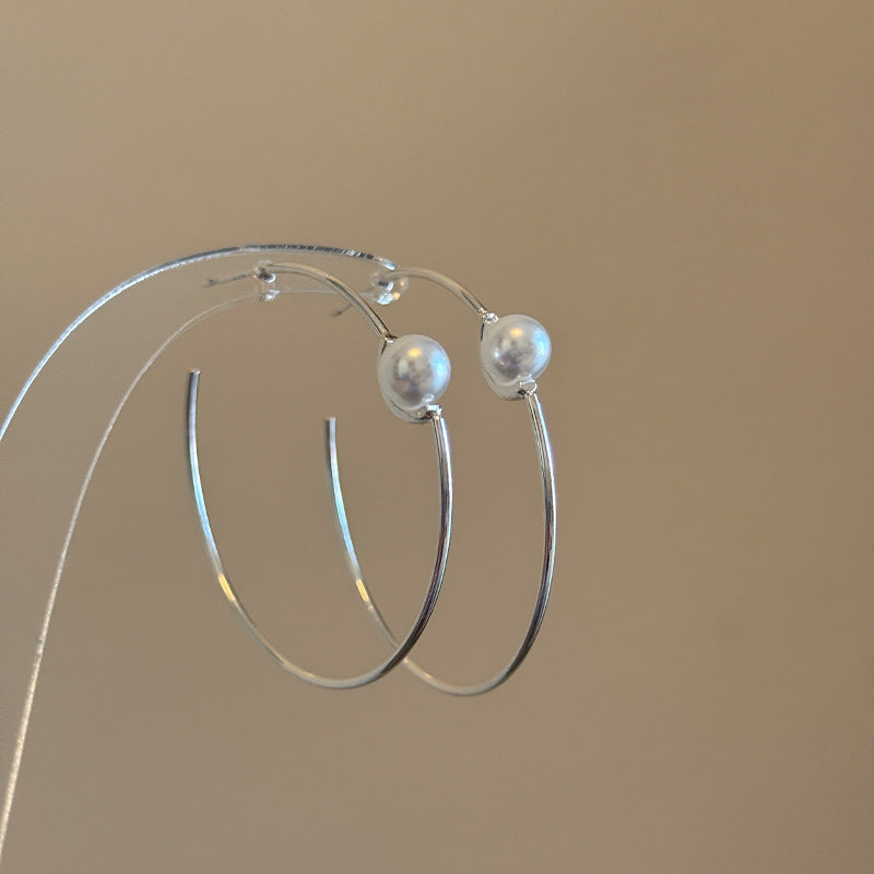 A2廠 韓國韓版圓形珍珠鍍18k金耳圈 批發 折扣@洽客服 25.08.W5「WE4076」