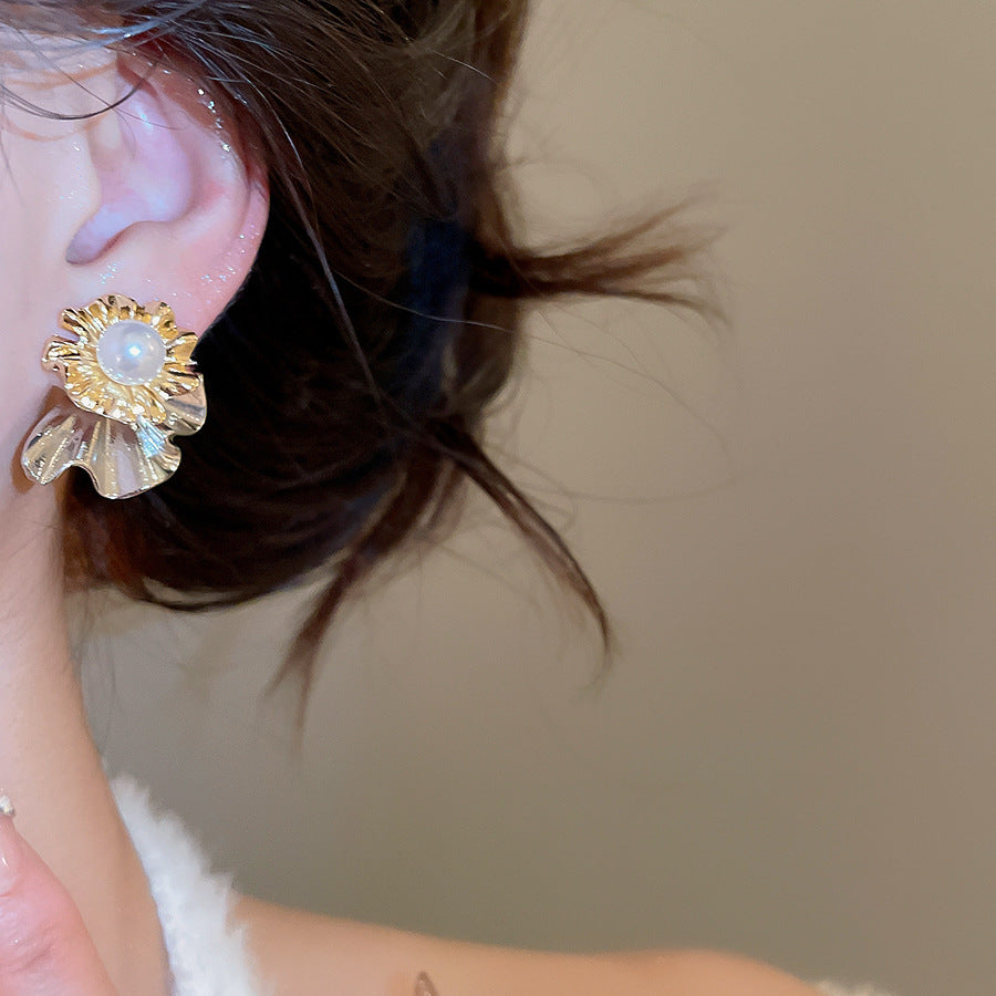 A2廠 韓國韓版多層花朵珍珠銀針耳環 批發 折扣@洽客服 25.11.W2「HE29156」