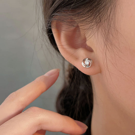 C3廠 韓國韓版旋轉愛S999足銀耳環批發 折扣@洽客服 25.03.W2「SES001」