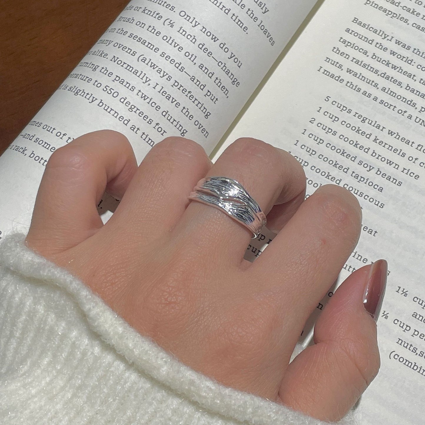 C2廠 韓國韓版褶皺條紋寬面S999純銀戒指 批發 折扣@洽客服 26.01.W1「XSR1130」