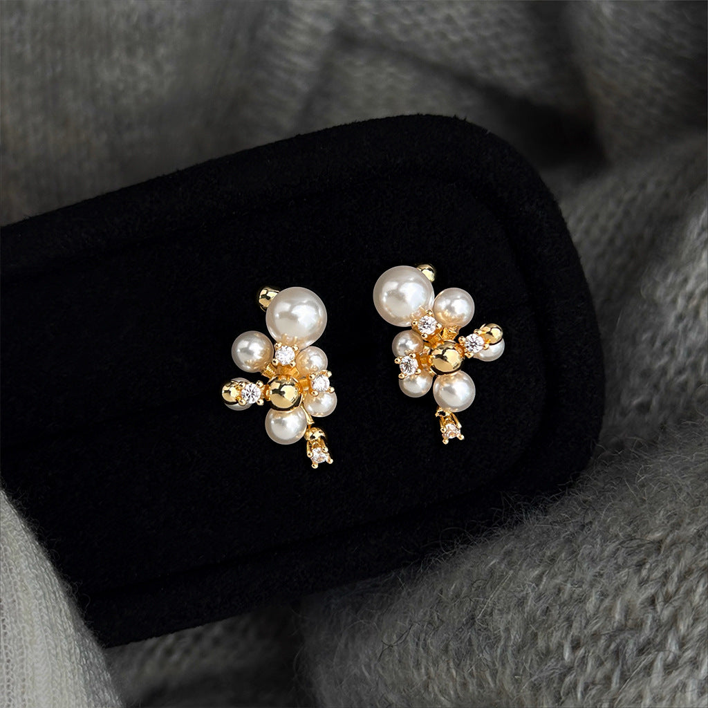 A廠 日韓款鋯石珍珠煙火銀針耳環 批發 折扣@洽客服 25.11.W4「6553」