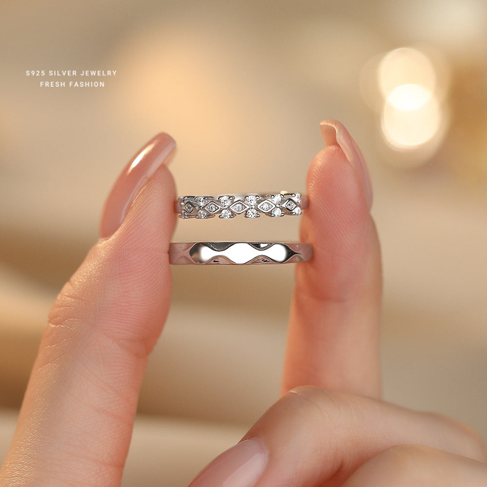 C廠 韓國韓版緣定雙方情侶開口S925純戒指 批發 折扣@洽客服 25.11.W1「K2402  K2403」