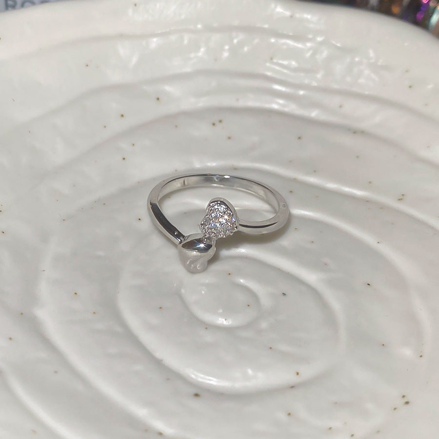 A2廠 韓國韓版鋯石愛心銅鍍18k真金開口戒指 批發 折扣@洽客服 26.02.W3「HR2933」