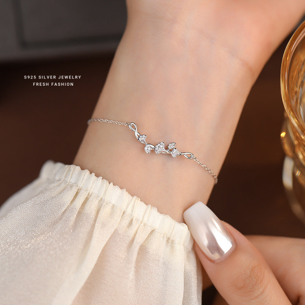 C廠 韓國韓版三生有幸杏葉S925純銀手鍊 批發 折扣@洽客服 25.10.W5「L1148」