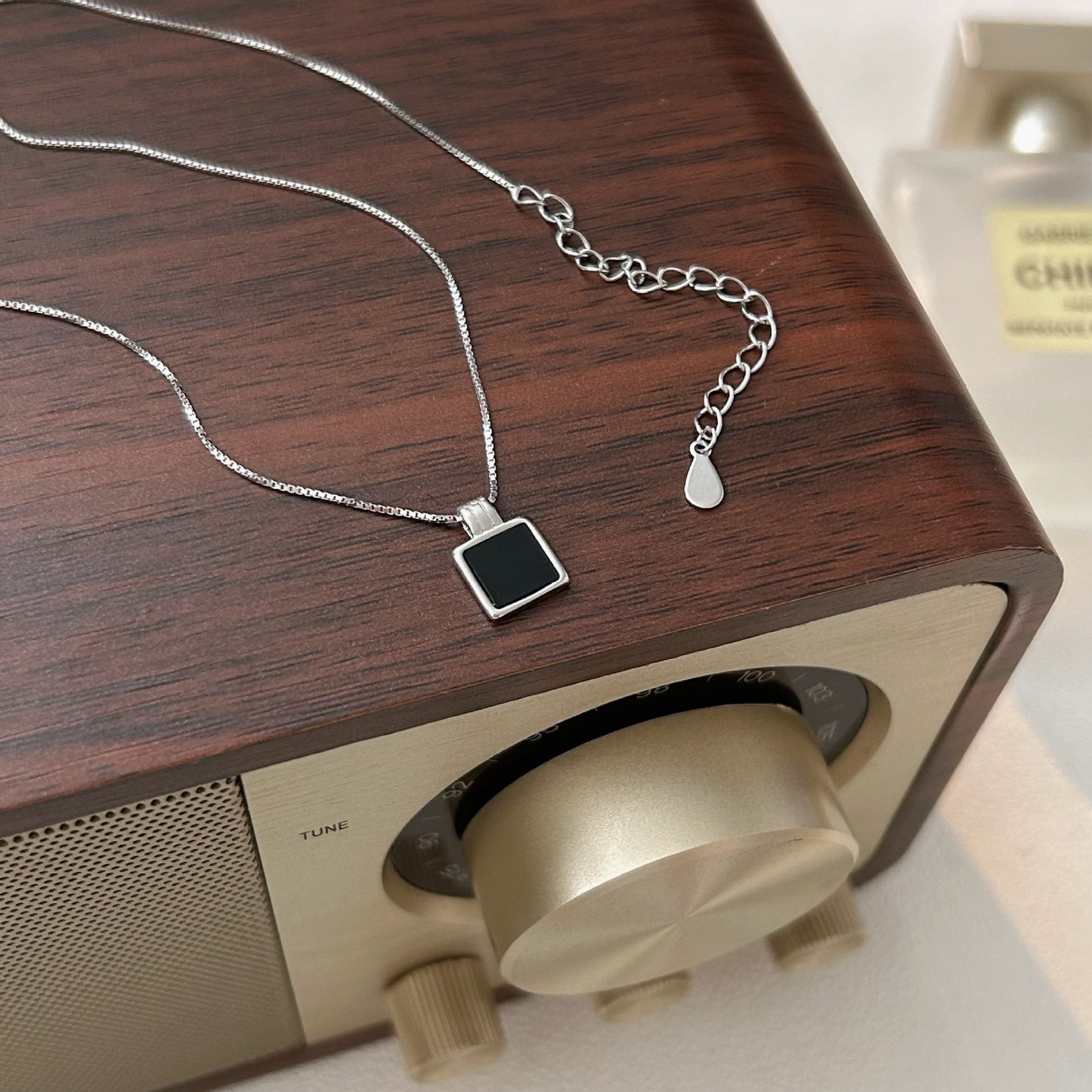 C3廠 韓國韓版幾何方形滴油S925純銀項鍊 批發 折扣@洽客服 25.10.W5「XL012」