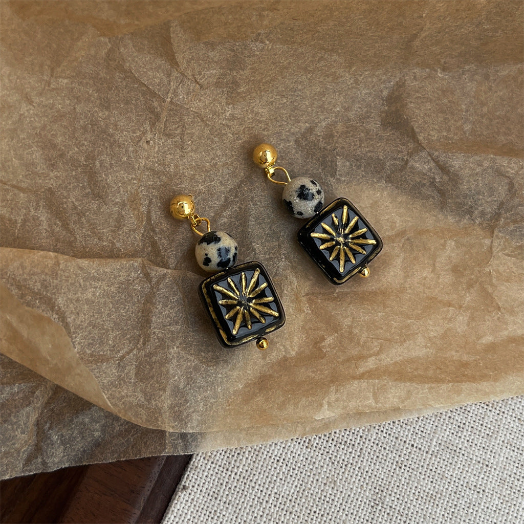 A廠 日韓款 手工捷克琉璃銀針耳環 批發 折扣@洽客服 25.10.W5「6701」