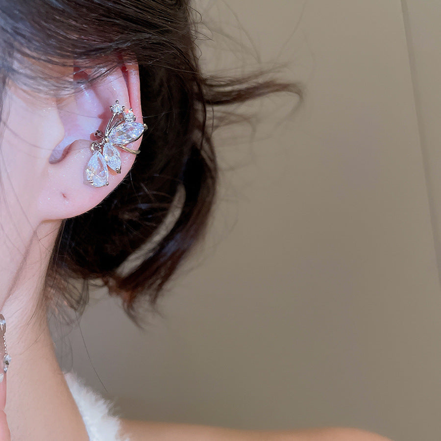 A2廠 韓國韓版水滴蝴蝶耳夾 批發 折扣@洽客服 25.11.W2「HE29206」