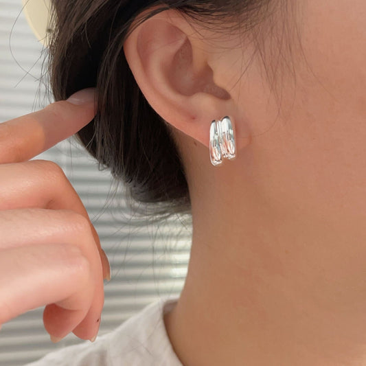 C3廠 韓國韓版幾何S925純銀耳環 批發 折扣@洽客服 25.12.W2「hes099-1」