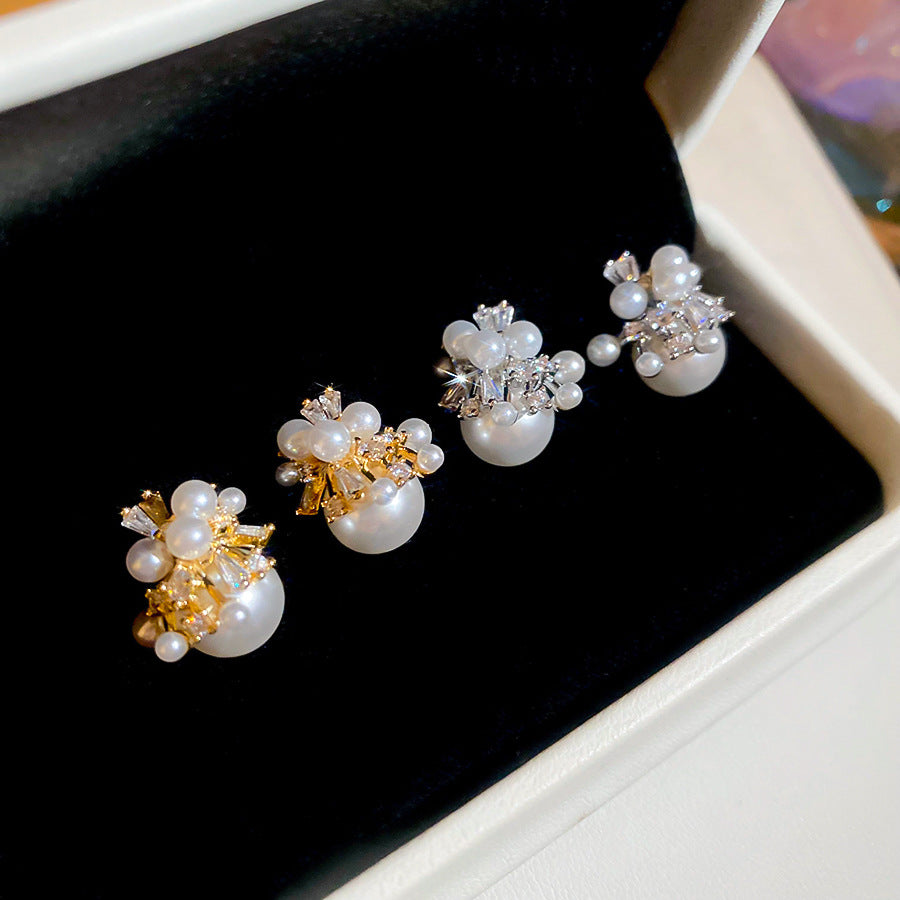 A2廠 韓國韓版鋯石煙火珍珠耳環  批發 折扣@洽客服 26.01.W1「WE5404」